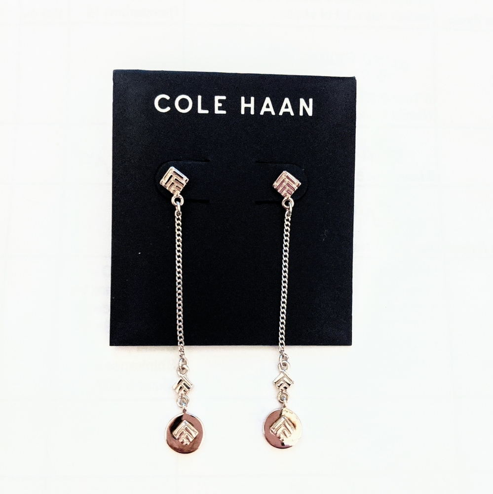 COLE HAAN - NWT Drop Earrings with Chevron Detail